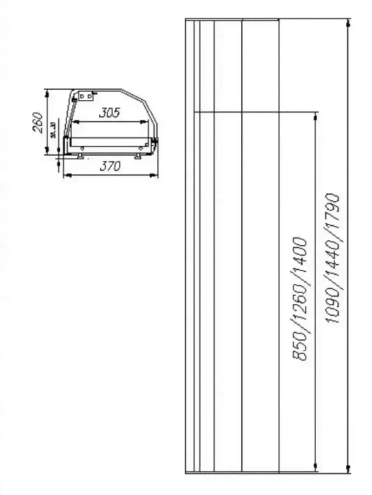 Суши-кейс Carboma A37 SM 1,0-1 (ВХСв-1,0 суши-кейс)-2