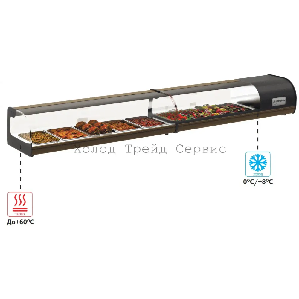 Настольная витрина Carboma A37 SM 1,0-1 Sushi (ВХСв-1,0 суши-кейс)-4