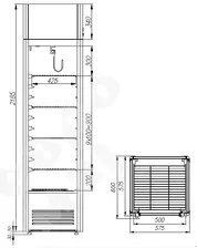 Холодильный шкаф Polus CARBOMA D4 PRO VM 400 HHC